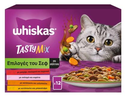 Whiskas Casserole Multipack Tasty Mix σε Σάλτσα 12x85g